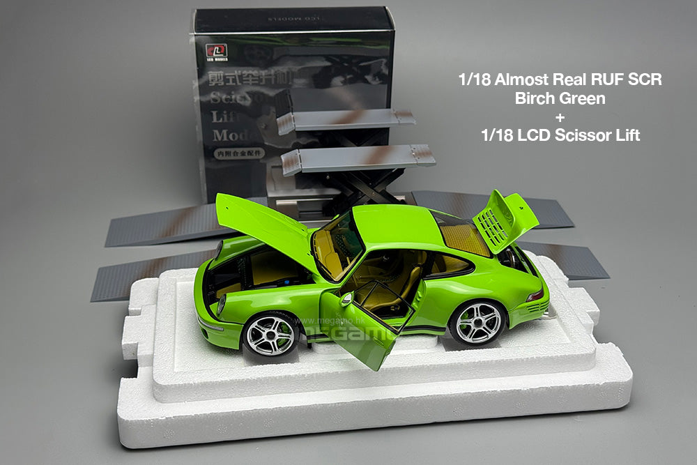 1/18 LCD Diecast Metal Scissor Lift Cross Lift Grey Silver