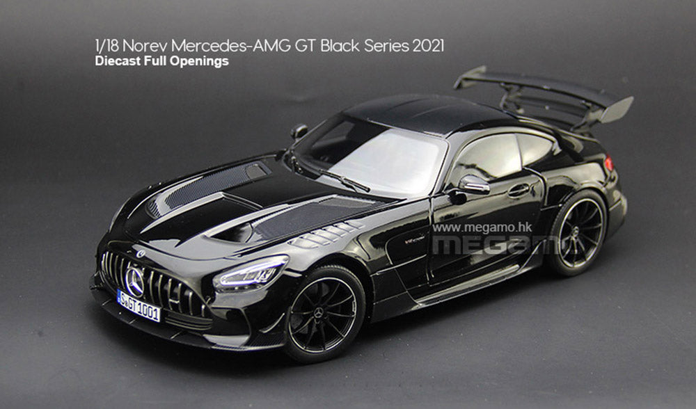 1:18 Norev Mercedes-AMG GT C190 2021 Black Series Big Wing Diecast Full Openings