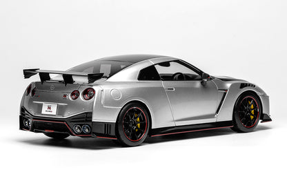 Pre Order 1/18 Motorhelix Nissan Skyline GT-R R35 Nismo Special Edition 2022 Stealth Grey Red Silver Diecast Full Open
