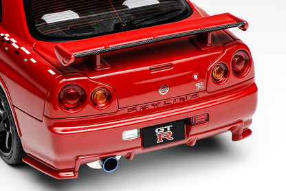 1/18 Motorhelix Nissan Skyline GT-R R34 Nismo CRS Red Diecast Full Open Ltd 499 Pcs