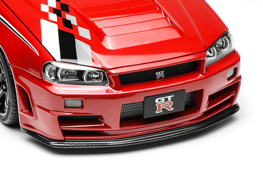 1/18 Motorhelix Nissan Skyline GT-R R34 Nismo CRS Red Diecast Full Open Ltd 499 Pcs