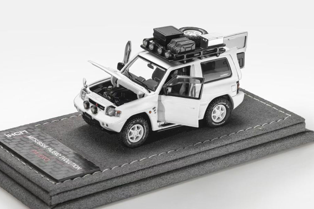 1/64 iHCM Mitsubishi PAJERO EVO V55 White Blue Red Yellow Full Open Diecast Model