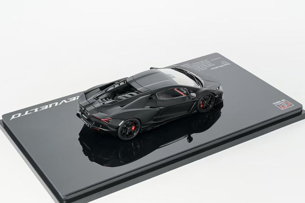 Pre Order 1/43 LCD Lamborghini Revuelto Matte Black Diecast Full Open