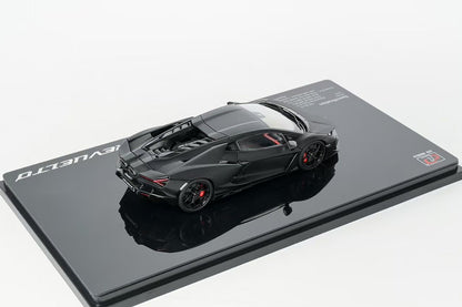 Pre Order 1/43 LCD Lamborghini Revuelto Matte Black Diecast Full Open