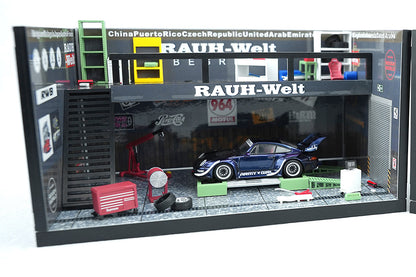 Pre Order 1:64 Motorhelix MH RWB 993 Army Girl Motozolo Porsche 911 Widebody Diecast Model