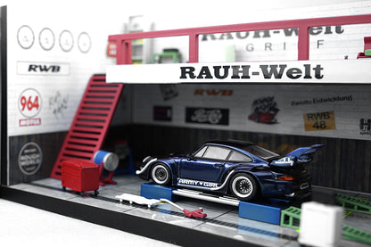 Pre Order 1:64 Motorhelix MH RWB 993 Army Girl Motozolo Porsche 911 Widebody Diecast Model