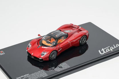Pre Order 1/43 LCD Pagani Utopia Gold Red Yellow Diecast Full Open