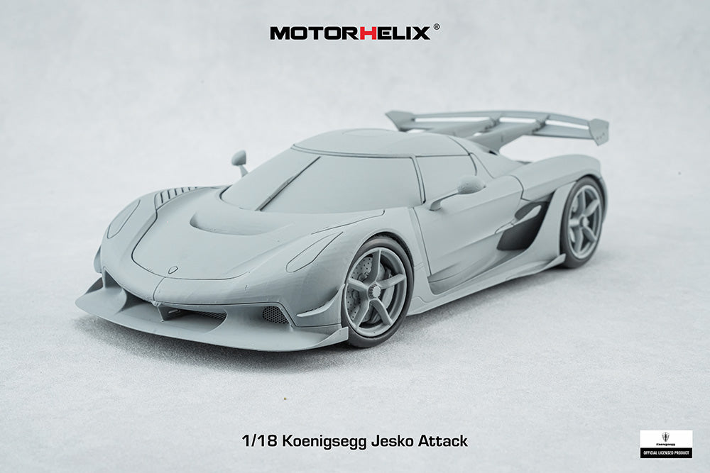 In Progress 1/18 Motorhelix Koenigsegg Jesko Attack Fully Open Diecast