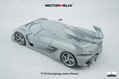 In Progress 1/18 Motorhelix Koenigsegg Jesko Attack Fully Open Diecast