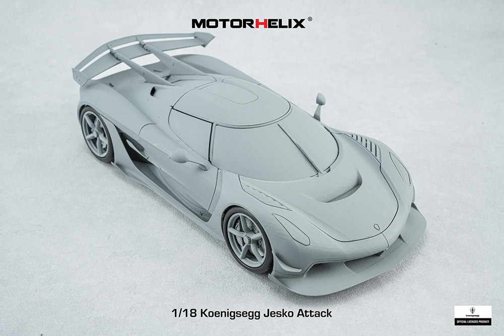 In Progress 1/18 Motorhelix Koenigsegg Jesko Attack Fully Open Diecast