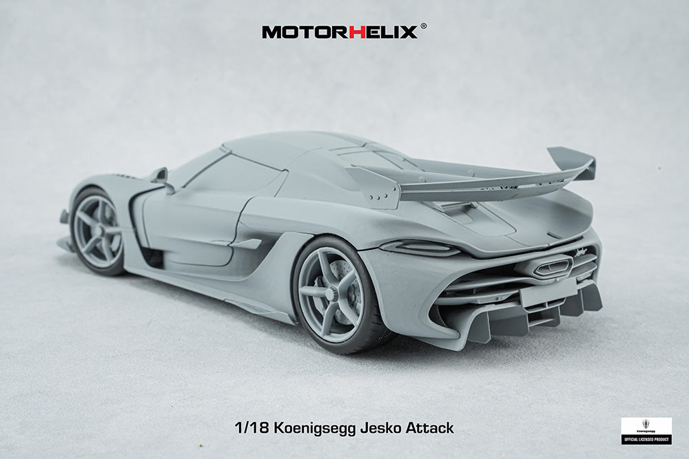 In Progress 1/18 Motorhelix Koenigsegg Jesko Attack Fully Open Diecast