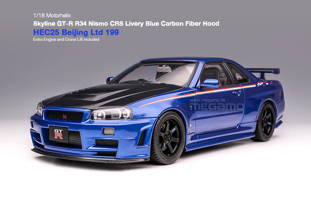 1/18 Motorhelix Nissan Skyline GT-R R34 Nismo CRS Livery HEC 2025