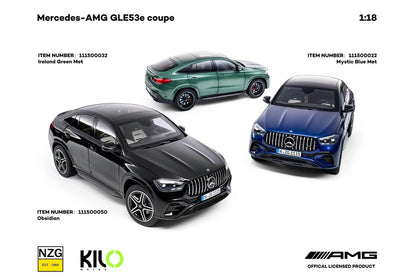 1/18 Kilo NZG Mercedes-AMG GLE53e Coupe (V167) Green Black Blue Diecast Full Open