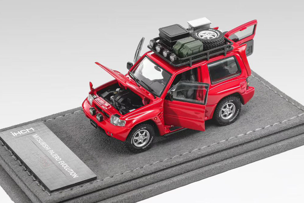 1/64 iHCM Mitsubishi PAJERO EVO V55 White Blue Red Yellow Full Open Diecast Model