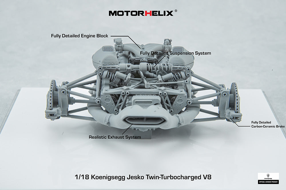 In Progress 1/18 Motorhelix Koenigsegg Jesko Attack Fully Open Diecast