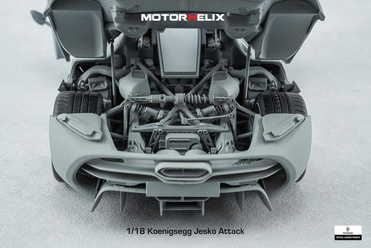 In Progress 1/18 Motorhelix Koenigsegg Jesko Attack Fully Open Diecast