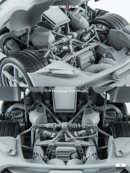 In Progress 1/18 Motorhelix Koenigsegg Jesko Attack Fully Open Diecast
