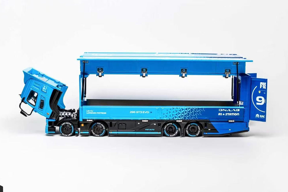 Pre Order 1/64 GCD FIST TEAM LB-TRUCKS Mitsubishi Fuso Super Great Transport x Hino300 Drop-Bed Carrier Diecast Model
