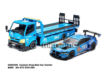 Pre Order 1/64 GCD FIST TEAM LB-TRUCKS Mitsubishi Fuso Super Great Transport x Hino300 Drop-Bed Carrier Diecast Model