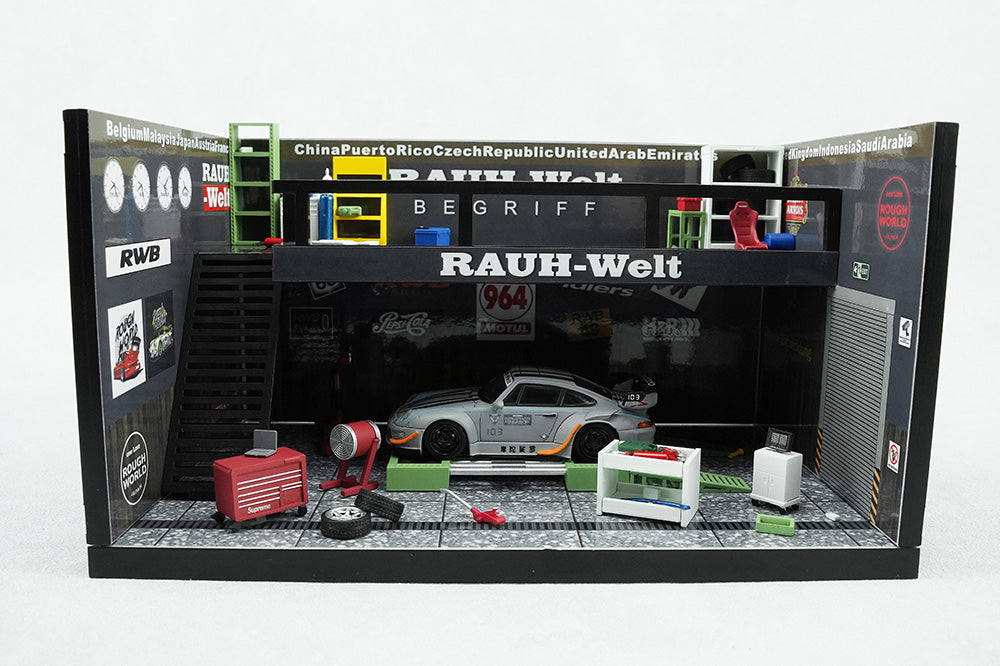 Pre Order 1:64 Motorhelix MH RWB 993 Army Girl Motozolo Porsche 911 Widebody Diecast Model