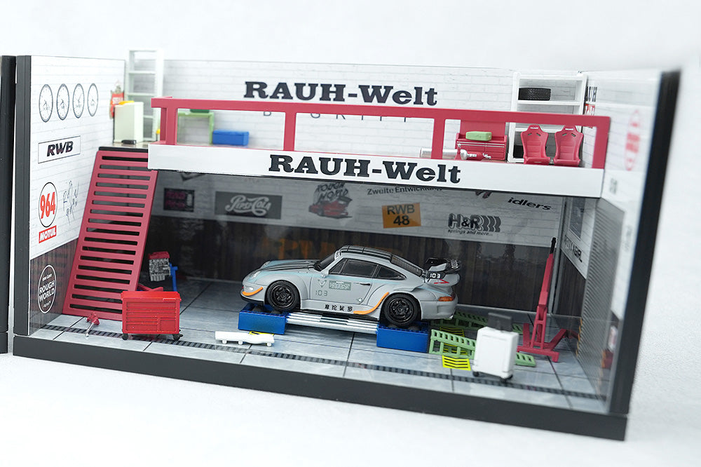 Pre Order 1:64 Motorhelix MH RWB 993 Army Girl Motozolo Porsche 911 Widebody Diecast Model