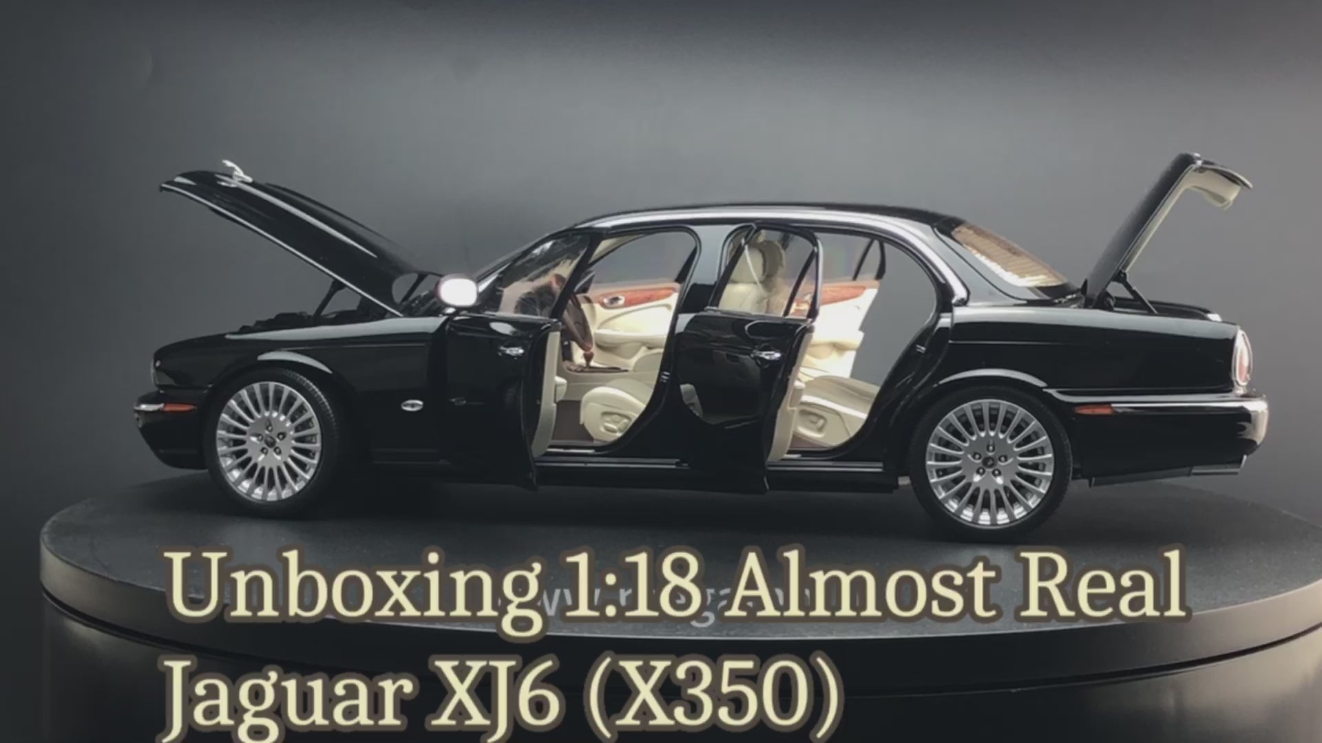 1/18 Almost Real Jaguar XJ6 X350 2006 Black Green Diecast Full