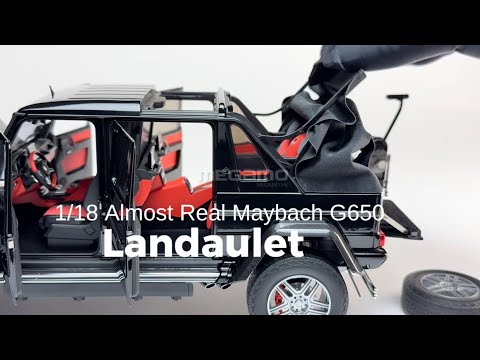 1/18 Almost Real Mercedes-Maybach G 650 Landaulet 2017 W463 Black Working Soft Top Diecast Full Open Model