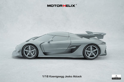 In Progress 1/18 Motorhelix Koenigsegg Jesko Attack Fully Open Diecast
