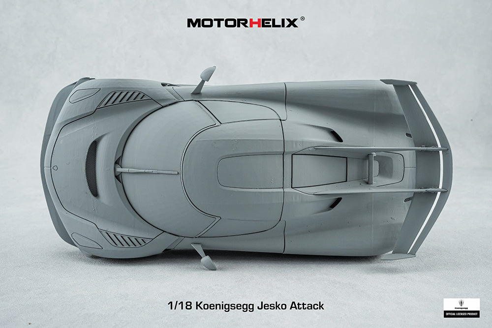 In Progress 1/18 Motorhelix Koenigsegg Jesko Attack Fully Open Diecast